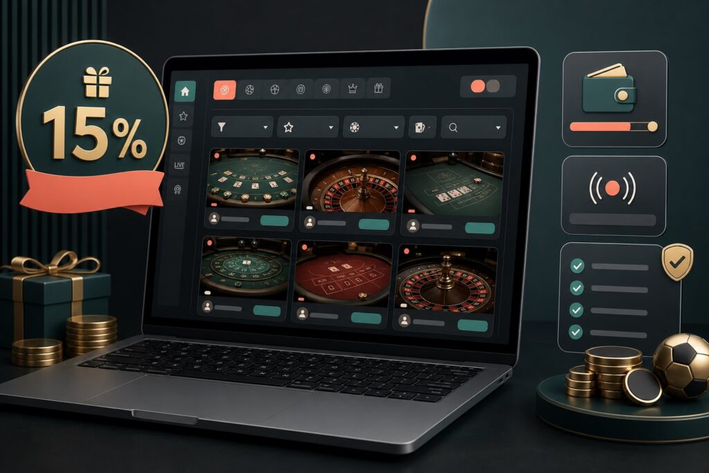 Canlı Casino Günlük %15 Bonusu koşul ve limit kontrolü
